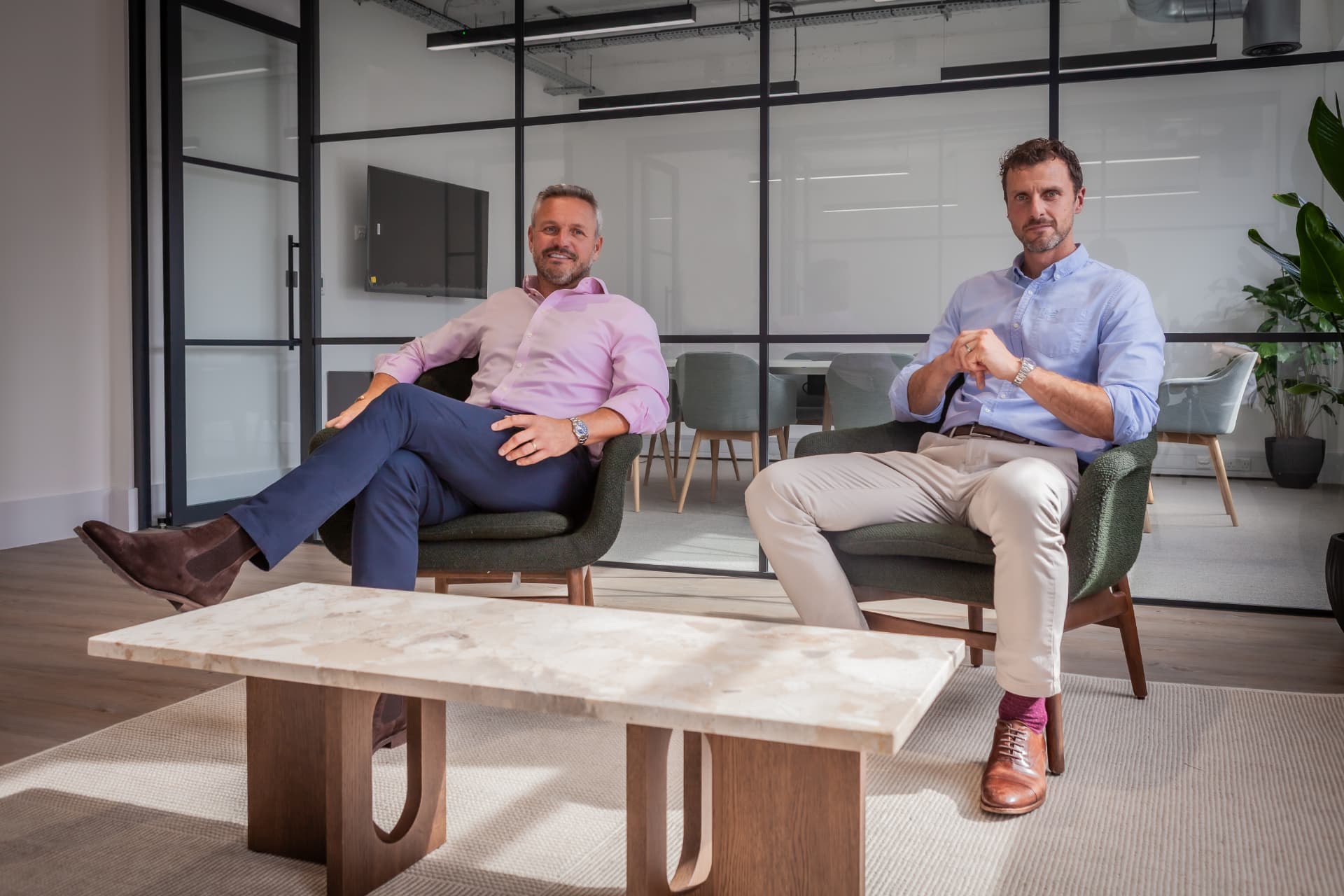 Property Investment Club — founders portrait in the office lounge