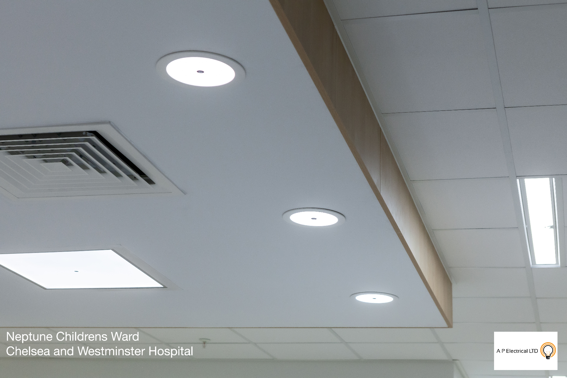 AP Electrical — Neptune Ward ceiling lighting detail